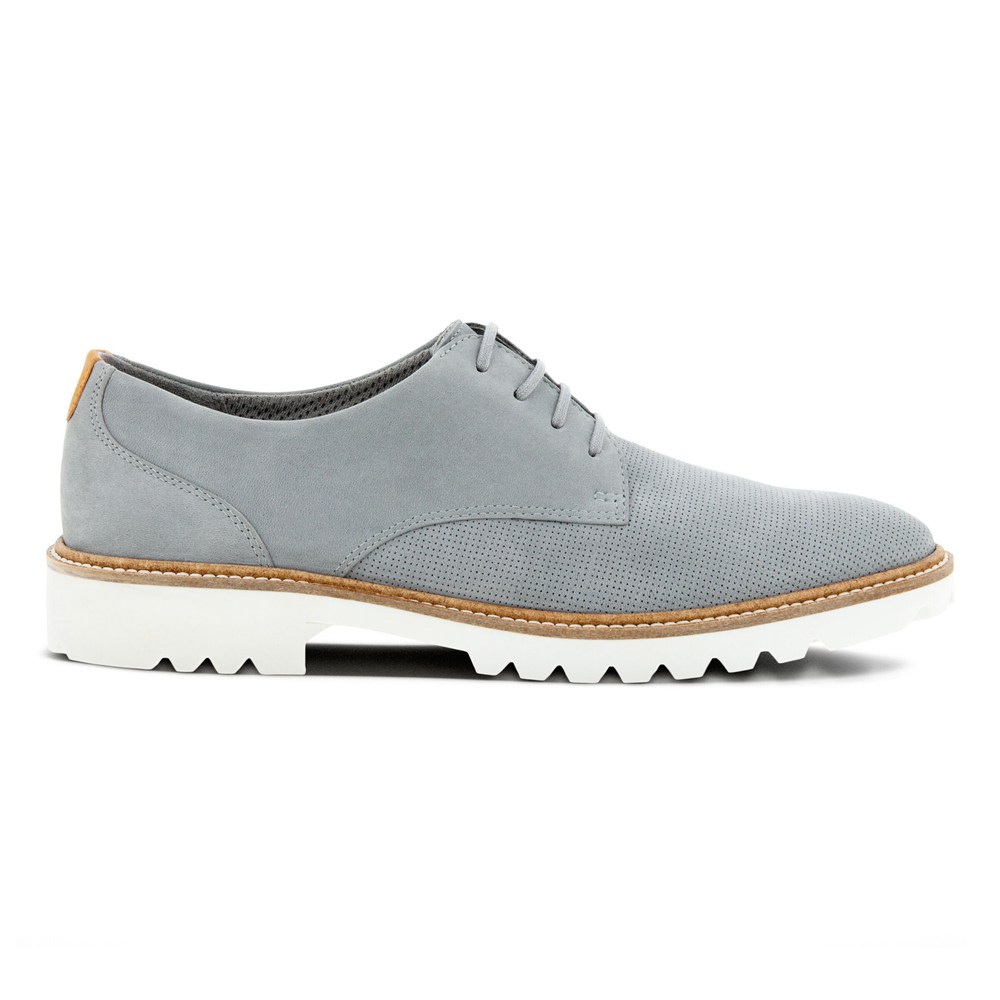 Womens Dress Shoes - ECCO Modern Tailored Laced Derby - Grey - 6823ZKHYP